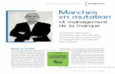 Article La Revue des Marques - Marchés en mutation et management de la marque