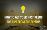 Getting Your First PR Job: Top Tips from the Experts