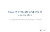 How to evaluate and select candidates with TransparentChoice software
