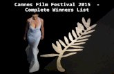 Cannes Film Festival 2015 - Complete Winners List