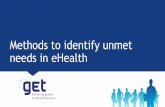Methods to identify unmet needs in eHealth