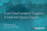 From DataFrames to Tungsten: A Peek into Spark's Future @ Spark Summit San Francisco 2015