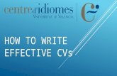 Presentation write effective CVs