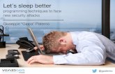 Let's sleep better: programming techniques to face new security attacks in cloud
