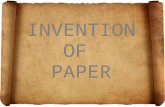 Invention of paper