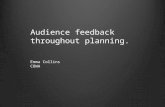 Audience response in planning