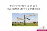 Instrumenten voor een kwalitatief vrijwilligersbeleid - Laure Van Hoecke en Peter Vandenbrande