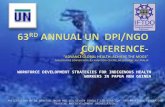 63RD UNITED NATIONS -DPI/NGO CONFERANCE-PRESENTATION BY PROF.WINSTON JACOB MBE-BOARD MEMBER IFTDO