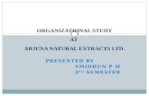 Smidhun organiations study at arjuna natural extracts ltd.