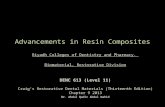 Advancements in resin composites