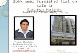 3bhk semi furnished flat on sale in Satatya Heights, Satellite, Ahmedabad, India.