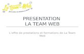 Offres La Team Web, agence webmarketing et communication digitale