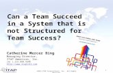 Can a Team Succeed in a System that is not Structured for Team Success?