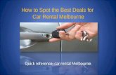 How to Spot the Best Deals for Car Rental Melbourne