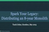 Spark your legacy - Distributing an 8-year Monolith