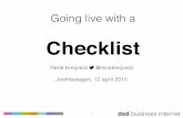 Going live with a Checklist