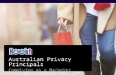 Australian Privacy Principles - Privacy Week May 2015