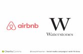 Air BnB/Waterstones reactive campaign. Social media campaigns I wish I'd done seminar, 25 June 2015
