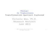 THRIVING IN TRANSITIONS:  COGNITIVE, SOCIAL & BEHAVIORAL RESOURCES FOR TIMES OF CHANGE