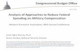 Analysis of Approaches to Reduce Federal Spending on Military Compensation
