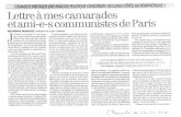A mes camarades et ami-e-s communistes de Paris
