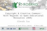 Copyright & Creative Commons: with regards to Open Educational Resources (OER)