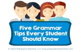 Five Grammar Tips Every Student Should Know