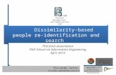 Dissimilarity-based people re-identification and search for intelligent video surveillance