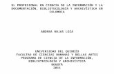 EL PROFESIONAL EN CIENCIA DE LA INFORMACIÓN Y LA DOCUMENTACIÓN, BIBLIOTECOLOGÍA Y ARCHIVÍSTICA EN COLOMBIA