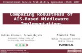 Comparing robustness of AIS-based middleware implementations