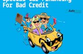 Special Car Financing For Bad Credit People
