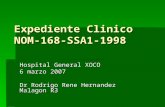 Expediente clinico nom 168-ssa1-1993