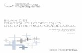 Bilan des pratiques logistiques des entreprises Quebecoises