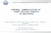 Temporal summarization of event related updates