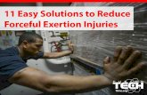 11 Easy Solutions to Reduce Forceful Exertion Injuries