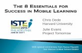 The Eight Essentials for Success in Mobile Learning (ISTE 2015)
