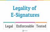 Legality of E-Signatures