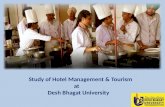 Study of hotel management & tourism