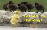 Called to Belong - Romans 1:1-7