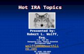 IRA Hot Topics