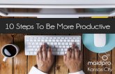 Steps To Be More Productive