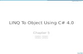 Linq to object using c#