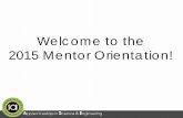 2015 ASE Orientation for Mentors -  online version