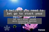 3 beliefs you need to let go to start your agile journey - Wildcard 2015