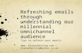 Refreshing email through our millennial audience slideshare