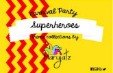 Carnival party superheroes theme collection by marujatz