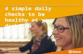 4 simple daily checks to be healthy at your desk job