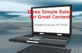 Three Simple Rules for Writing Content