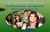 Professional Assignment Writing Services - Pro Assignment Writer