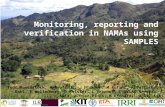 Monitoring, reporting and verification in NAMAs using SAMPLES
